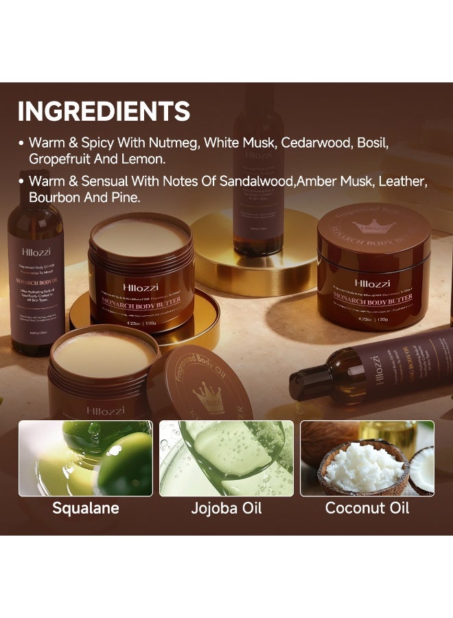 Hllozzi Monarch Body Butter 120g | Pheromone Fragrance Moisturizing Cream | Sandalwood, Amber, Woody Notes | Unisex, Alluring, Long-Lasting Fragrance - Image 3